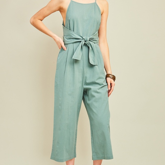 sea green jumpsuit